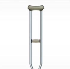 side view of a conventional underarm crutch