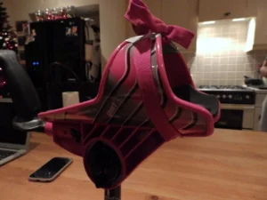 pink crutches with bow