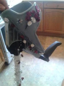 grey smartcrutch pimped for wedding